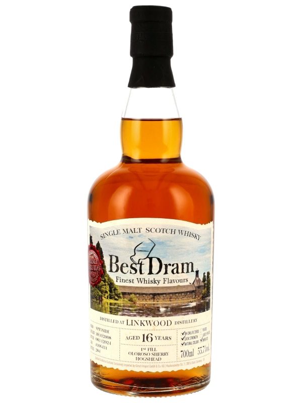 Linkwood 16 Jahre - Vintage 2008 - 1st Fill Oloroso Sherry Hogshead - Cask #306431 - Best Dram - Single Malt Scotch Whisky Linkwood 16 Jahre - Vintage 2008 - 1st Fill Oloroso Sherry Hogshead - Cask #306431 - Best Dram - Single Malt Scotch Whisky