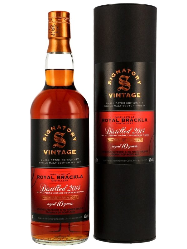 Royal Brackla 10 Jahre - Vintage 2014 - Signatory Vintage - Small Batch Edition #17 - Single Malt Scotch Whisky Royal Brackla 10 Jahre - Vintage 2014 - Signatory Vintage - Small Batch Edition #17 - Single Malt Scotch Whisky