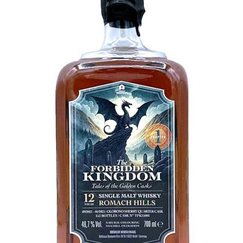 0,7l Romach Hills 12 Jahre - Oloroso Sherry Quarter Cask TFK25001 - The Forbidden Kingdom - Single Malt Whisky - max. 2 Flaschen p.P. & Haushalt - Versand startet ab dem 19. März 2025