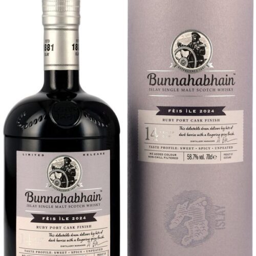 Bunnahabhain 14 Jahre - Feis Ile 2024 - Ruby Port Cask Finish - Limited Release - Islay Single Malt Scotch Whisky Bunnahabhain 14 Jahre - Feis Ile 2024 - Ruby Port Cask Finish - Limited Release - Islay Single Malt Scotch Whisky
