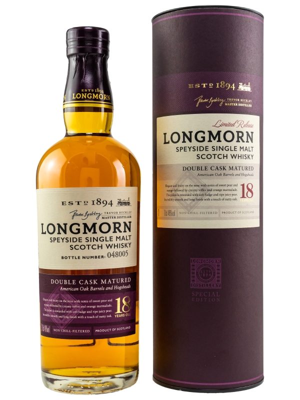 Longmorn 18 Jahre - American Oak Barrels and Hogsheads - Limited Release - Special Edition - Single Malt Scotch Whisky Longmorn 18 Jahre - American Oak Barrels and Hogsheads - Limited Release - Special Edition - Single Malt Scotch Whisky