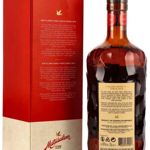 Matusalem 15 Jahre - Gran Reserva - Solera - Rum Dominikanische Republik - Ausstattung 2025