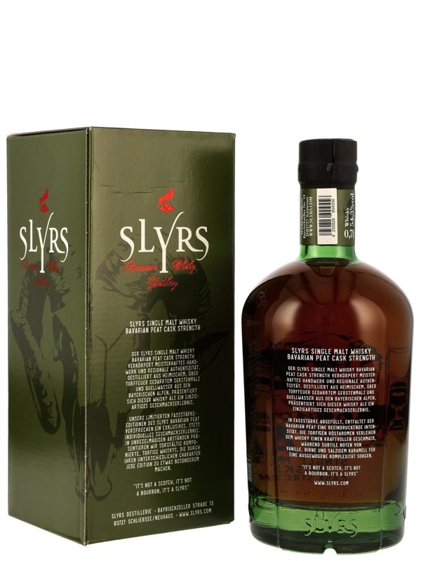 Slyrs - Peat - 1.2 - Cask Strength - Bavarian Single Malt Whisky R Slyrs - Peat - 1.2 - Cask Strength - Bavarian Single Malt Whisky
