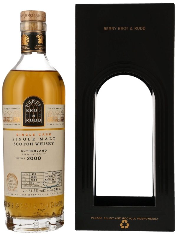 Sutherland - Vintage 2000 - Hogshead - Cask No. 1436 - Single Cask - Berry Bros. & Rudd - Single Malt Scotch Whisky
