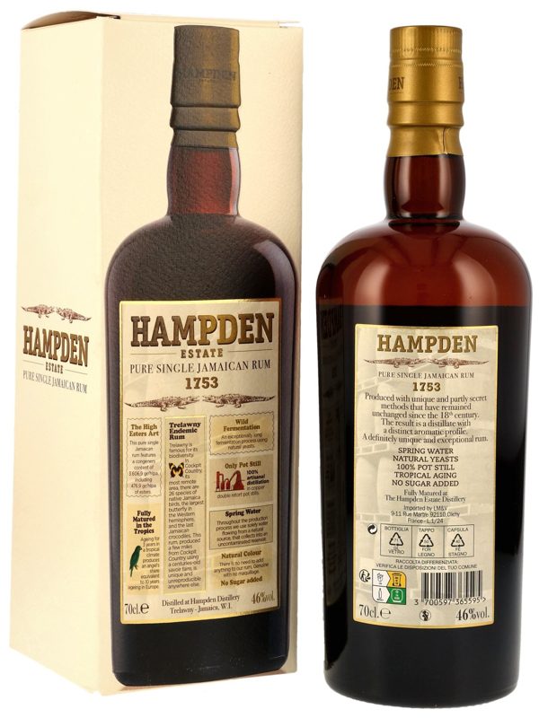 Hampden 3 Jahre - Pure Single Jamaica Rum R Hampden 3 Jahre - Pure Single Jamaica Rum
