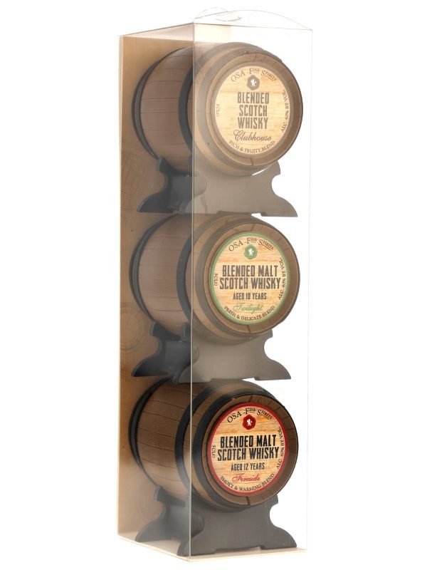 Old St. Andrews - OSA Fine Spirits - ClubhouseTwilightFireside - Whisky Barrel Tasting Set - 3 x 50 ml - Blended Scotch Whisky Old St. Andrews - OSA Fine Spirits - Clubhouse/Twilight/Fireside - Whisky Barrel Tasting Set - 3 x 50 ml - Blended Scotch Whisky