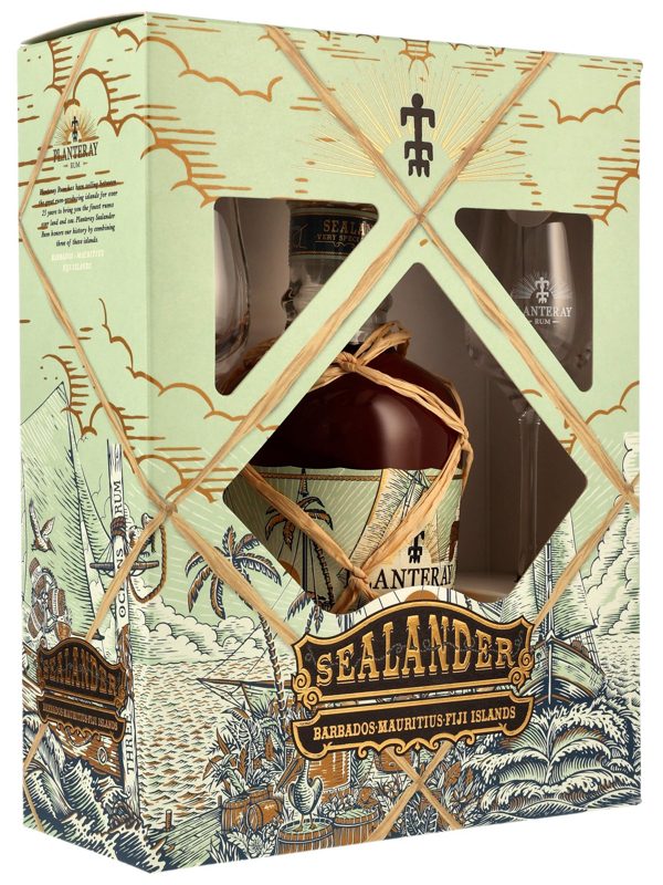 Plantation - Sealander - Barbados, Mauritius & Fiji Islands - incl. 2 Gläser - Rum