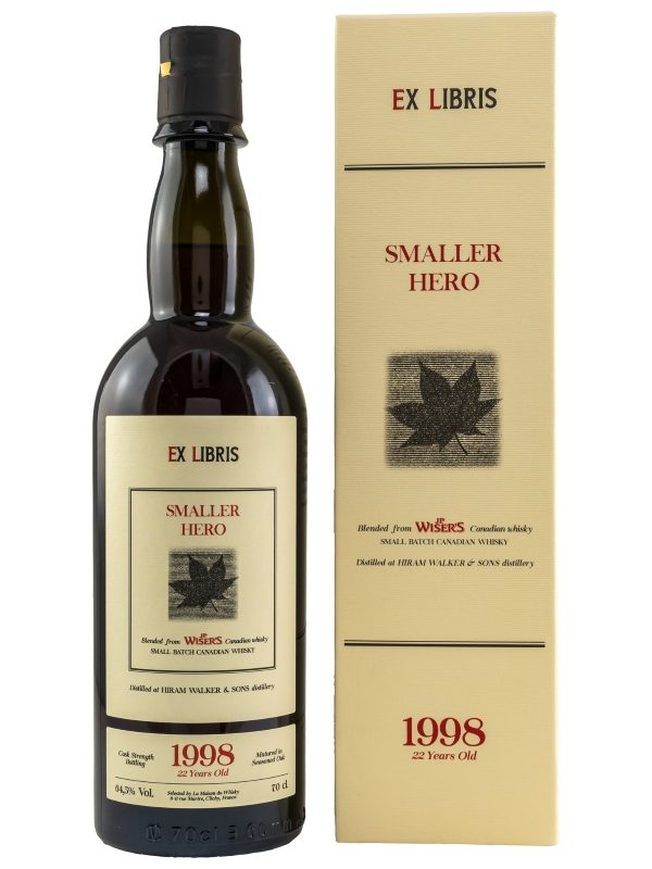 J.P. Wiser's 22 Jahre - Vintage 1998 - Smaller Hero - Ex Libris - Small Batch Canadian Whisky