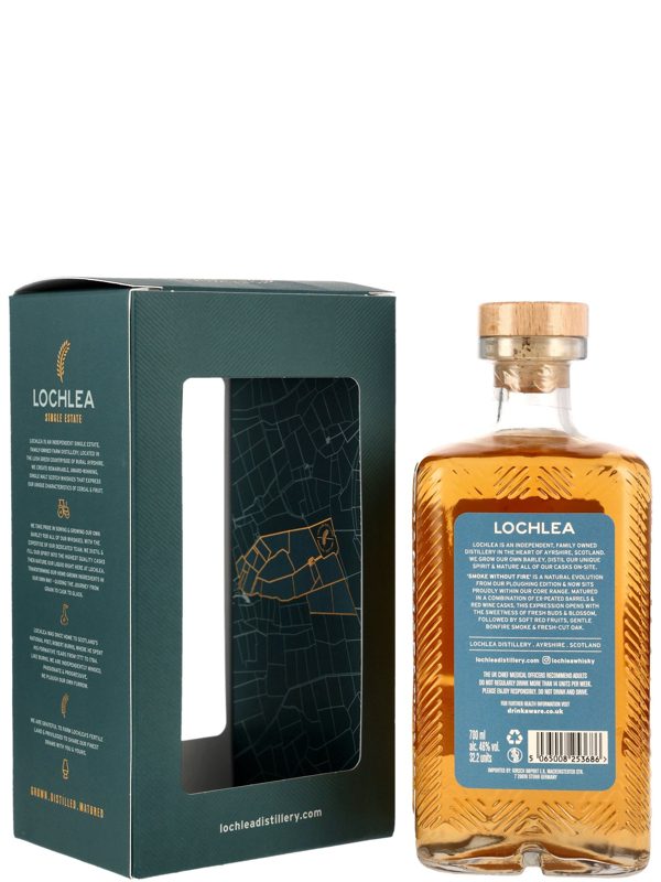 Lochlea - Smoke Without Fire - Single Estate - Matured in Ex-Peated & Red Wine Casks - Single Malt Scotch Whisky
