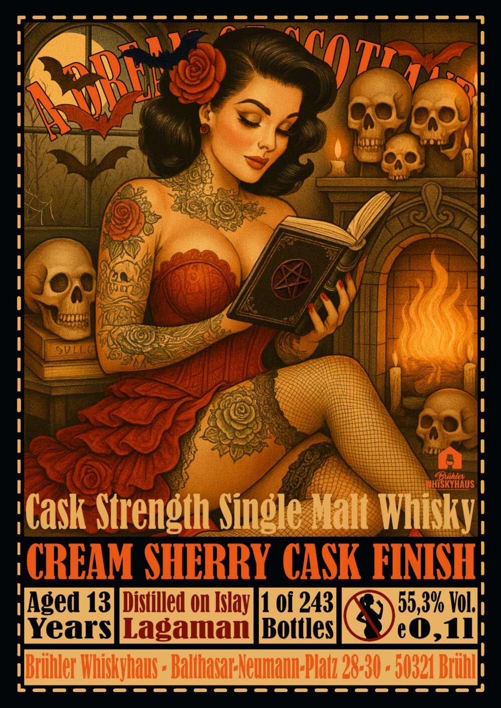 ados202561 klein 0,1l Lagaman 13 Jahre - Cream Sherry Cask Finish - Blended Malt Whisky - A Dream of Scotland - max. 2 Flaschen p.P. & Haushalt