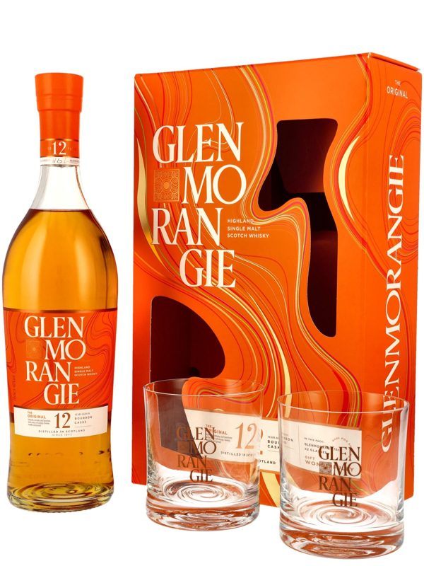 Glenmorangie 12 Jahre - The Original - Bourbon Casks - incl. 2 Gläsern - Highland Single Malt Scotch Whisky