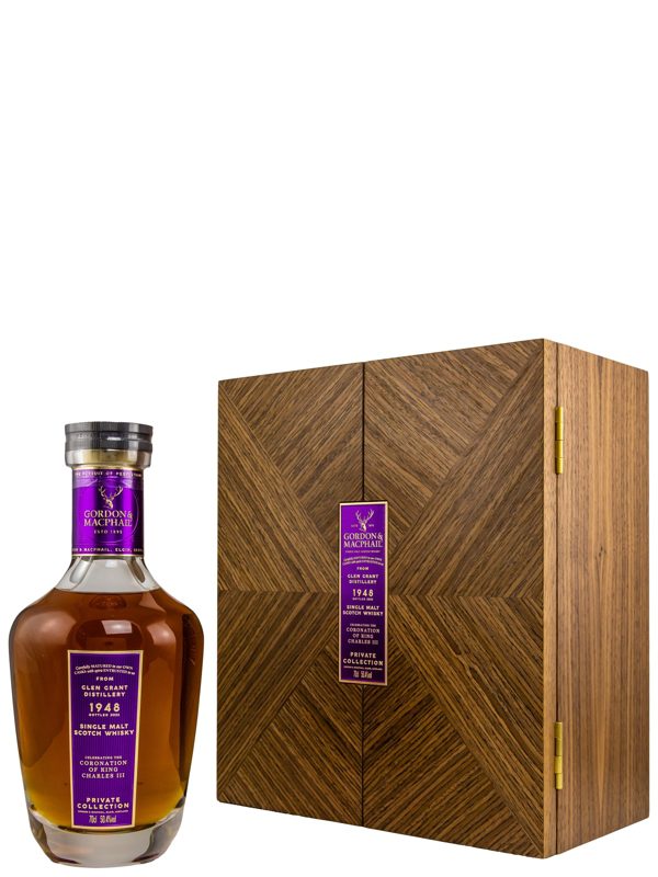 18879 Glen Grant - 74 Jahre - Vintage 1948 - First Fill Sherry Butt No. 1365 - Coronation of King Charles III - Gordon & MacPhail - Privat Collection - Single Malt Scotch Whisky