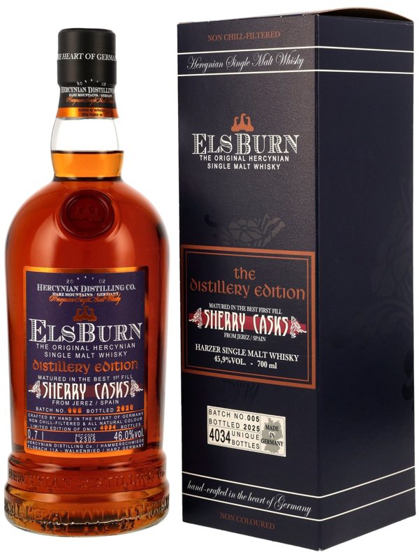 Hercynian Distilling (Hammerschmiede) - ElsBurn - The Distillery Edition - Sherry Casks - Batch No. 005 - Limited Edition - Single Malt Whisky