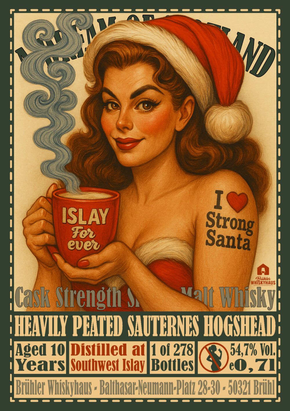 0,7l Southwest Islay 10 Jahre - Heavily Peated Sauternes Hogshead - A Dream of Scotland - max. 2 Flaschen p.P. & Haushalt - Versand startet ab dem 16. Dezember 2025