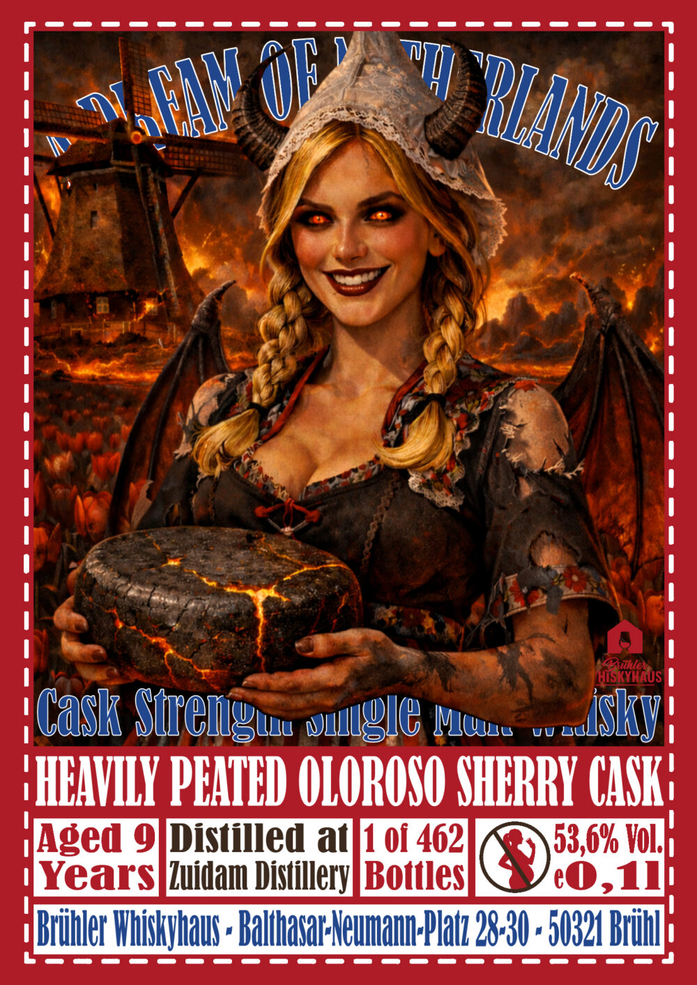 0,1l Millstone 9 Jahre - Vintage 2016 - Heavily Peated Oloroso Sherry Cask - A Dream of Netherlands - max. 2 Flaschen p.P. & Haushalt - Versand startet ab dem 02. Februar 2026