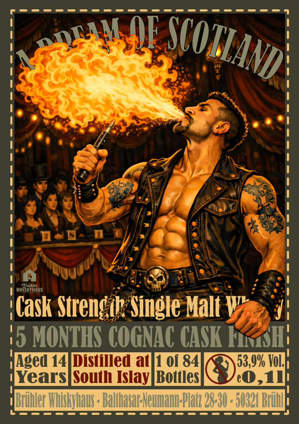 0,1l South Islay 14 Jahre - 5 Months Cognac Cask Finish - A Dream of Scotland - max. 1 Flaschen p.P. & Haushalt - Versand startet ab dem 11. Februar 2026