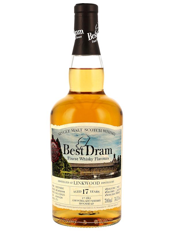 Linkwood 17 Jahre - Vintage 2008 - 1st Fill Amontillado Sherry Hogshead - Cask #306428 - Best Dram - Single Malt Scotch Whisky