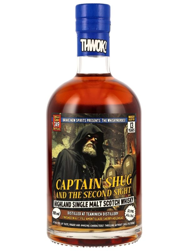 Teaninich "Captain Shug and the Second Sight" 13 Jahre - 1st Fill Amontillado Sherry Hogshead - Whiskyheroes by Brave New Spirits - Single Malt Scotch Whisky