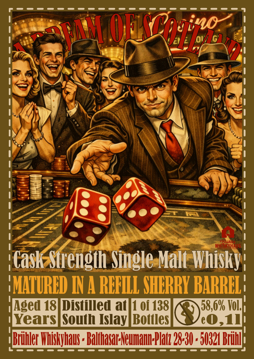 0,1l South Islay 18 Jahre - Matured in a Refill Sherry Barrel - A Dream of Scotland - max. 2 Flaschen p.P. & Haushalt - Versand startet ab dem 18. Februar 2026