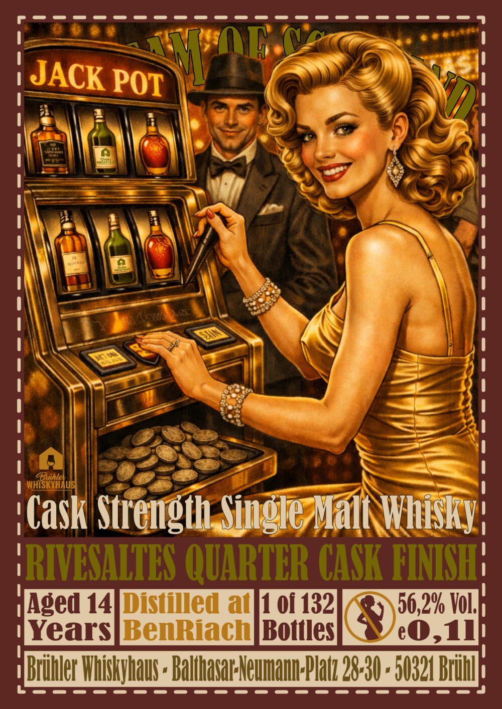 0,1l BenRiach 14 Jahre - Rivesaltes Quarter Cask Finish - A Dream of Scotland - max. 2 Flaschen p.P. & Haushalt - Versand startet ab dem 18. Februar 2026