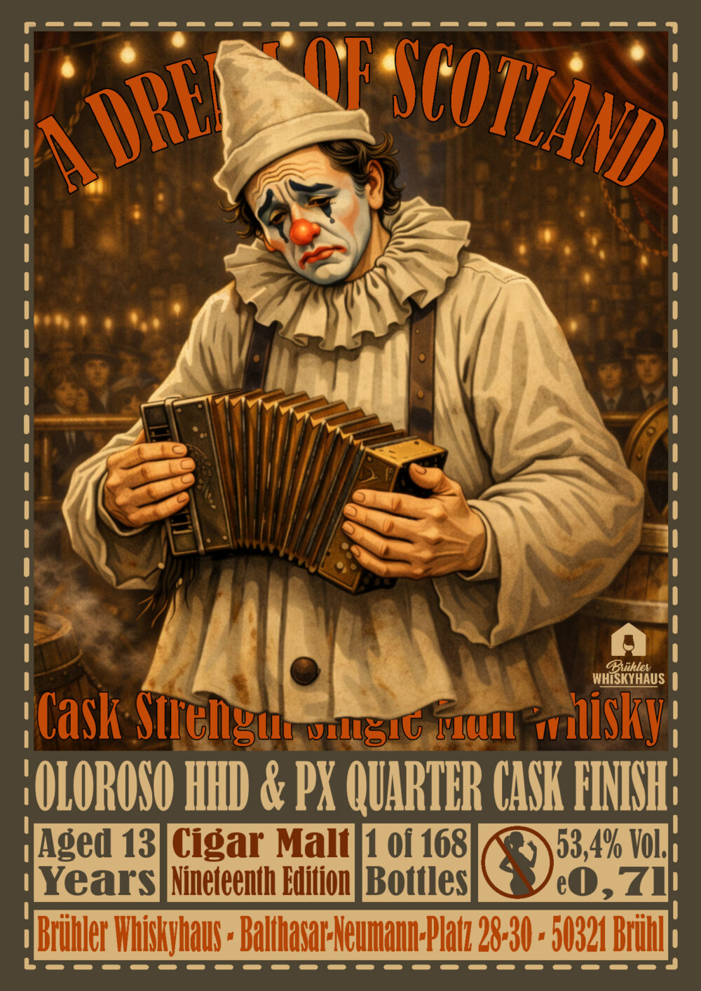0,7l Cigar Malt 13 Jahre "Nineteenth Edition" - Oloroso HHD & PX Quarter Cask Finish - A Dream of Scotland - max. 2 Flaschen p.P. & Haushalt - Versand startet ab dem 11. Februar 2026