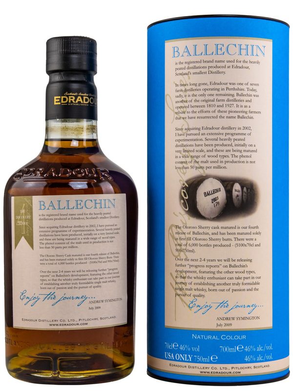Ballechin – Heavily Peated - #4 Oloroso Sherry Cask Matured - The Discovery Series - Highland Single Malt Scotch Whisky