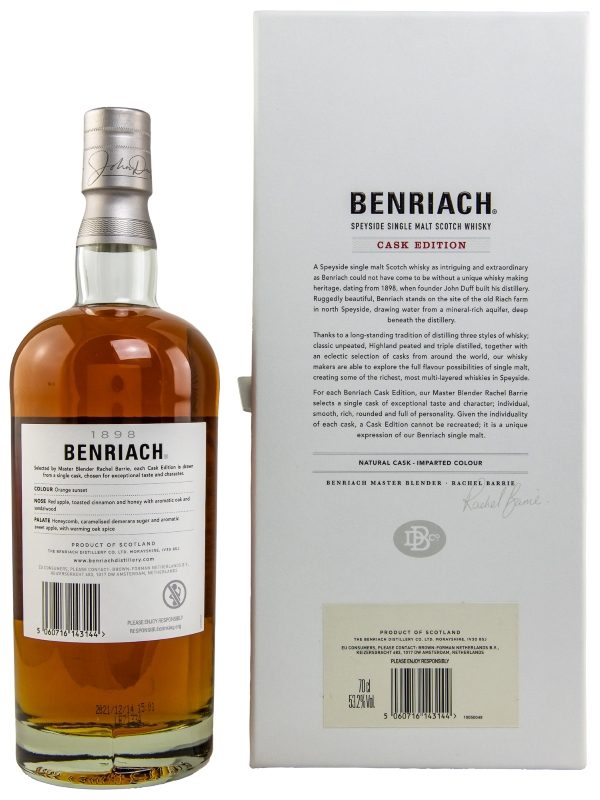 Benriach 24 Jahre Vintage 1997 Virgin Oak Cask No. 7423 Cask Edition Speyside Single Malt Scotch Whisky