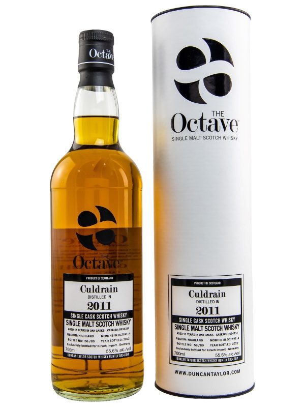 Culdrain 11 Jahre - Vintage 2011 - Oak Cask No. 9634354 - Duncan Taylor - The Octave - Exclusively bottled for Kirsch Import-Germany - Highland Single Malt Scotch Whisky