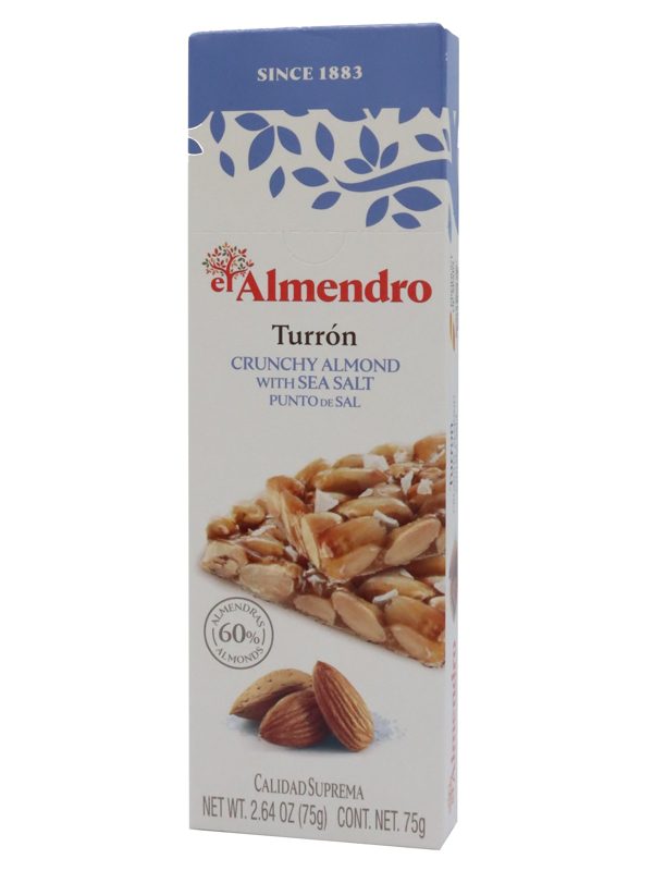 El Almendro Turrón Crunchy Almond with Sea Salt Punto de Sal 75g
