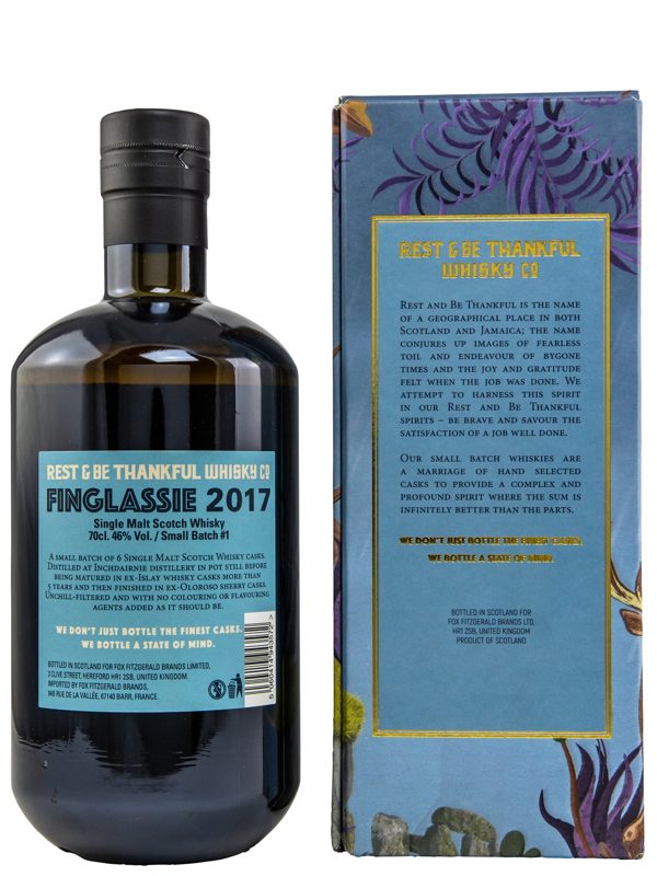 Finglassie 5 Jahre Vintage 2017 Islay Whisky Cask, Oloroso Sherry Butt Finish Small Batch #01 Rest Be Thankful Single Malt Scotch Whisky