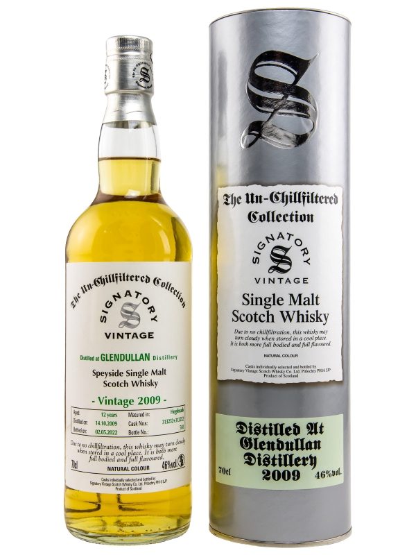 Glendullan 12 Jahre - Vintage 2009 - Hogsheads No. 313232 + 313252 - Signatory Vintage - Un-Chillfiltered Collection - Single Malt Scotch Whisky