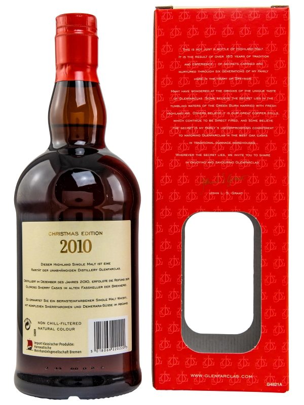 Glenfarclas Vintage 2010 Christmas Edition 2022 Oloroso Sherry Casks Speyside Single Malt Scotch Whisky