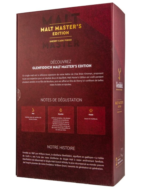 Glenfiddich - Malt Master´s Edition - Double Matured in Oak and Sherry Casks - incl. 2 Gläser - Speyside Single Malt Scotch Whisky