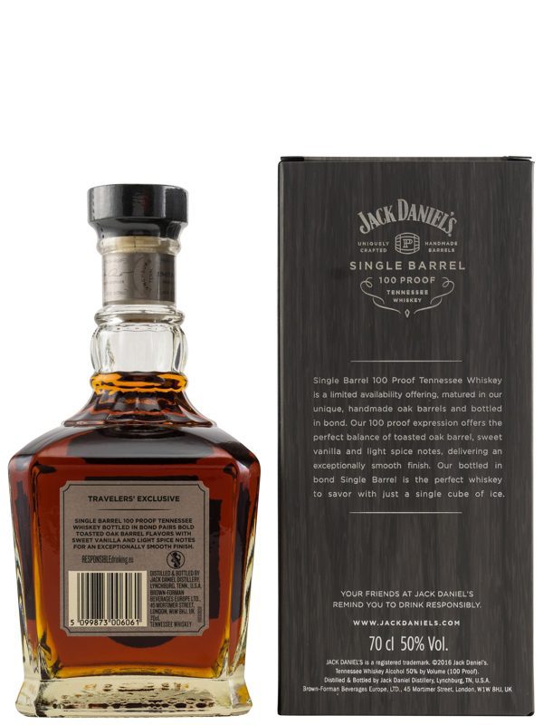 Jack Daniel's Single Barrel 100 Proof Travelers Exclusive Tennessee Whiskey