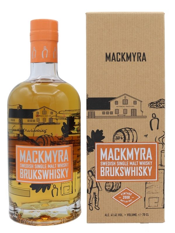 Mackmyra Brukswhisky 13 Jahre Vintage 2008 Ex Bourbon Sherry Oak Swedish Oak Swedish Single Malt Whisky