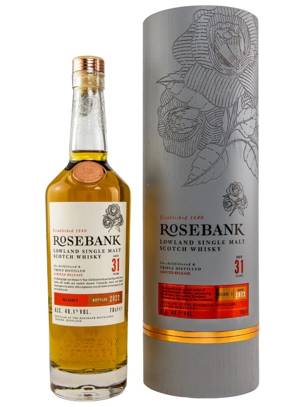 Rosebank 31 Jahre - Vintage 1991 - Release 2 - Limited Release - Single Malt Scotch Whisky
