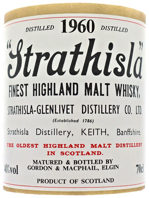 Strathisla Vintage 1960 – Finest Highland Malt Whisky – Licensed Bottling by Gordon & MacPhail – 2cl Sample