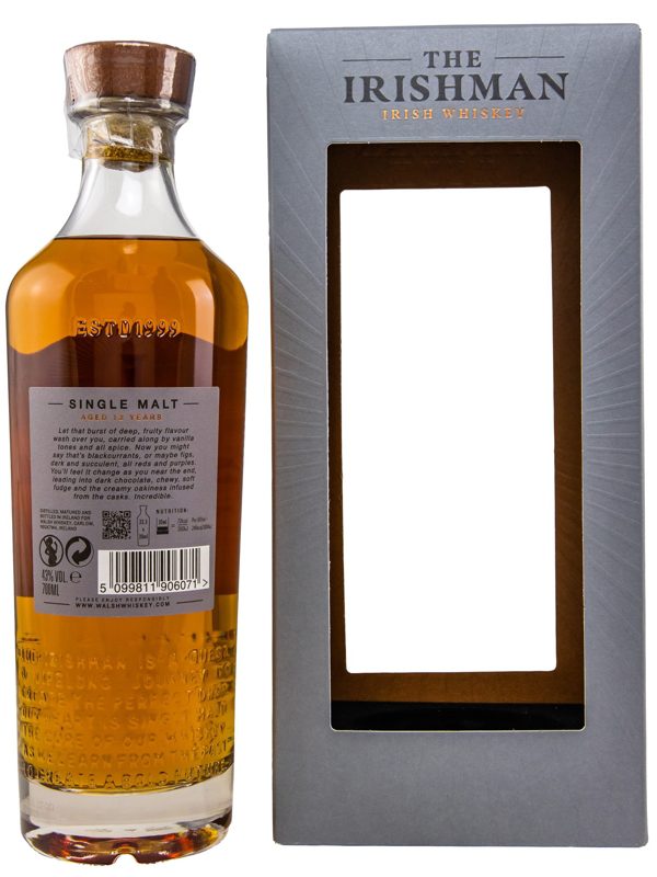 The Irishman 12 Jahre - American Oak & Bourbon Barrel - Single Malt Irish Whiskey
