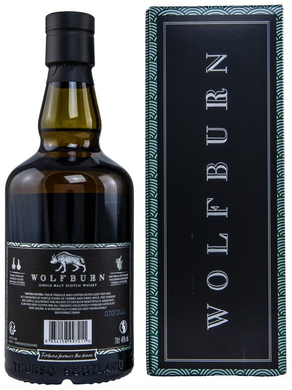 Wolfburn No. 458 Lightly Peated Pedro Ximénez Sherry Butts Small Batch Release Highland Single Malt Scotch Whisky