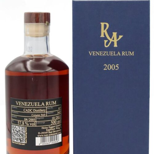 0,5l Venezuela - 17 Jahre - Vintage 2005 - Cask #67 - CADC Distillery - Rum Artesanal R 0,5l Venezuela 17 Jahre Vintage 2005 Cask #67 CADC Distillery Rum Artesanal