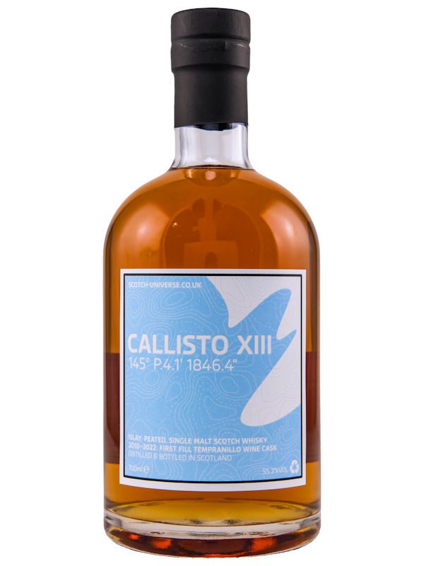 11364_Callisto XIII Produktbild CALLISTO XIII 145° P.4.1' 1846.4" - 12 Jahre - Vintage 2010 - First Fill Tempranillo Wine Cask - Scotch Universe - Islay Peated Single Malt Scotch Whisky