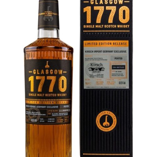 1770 Glasgow 4 Jahre Vintage 2018 Virgin American Oak, Moscatel Hogshead Finish Cask 18/960 Limited Edition Release Single Malt Scotch Whisky