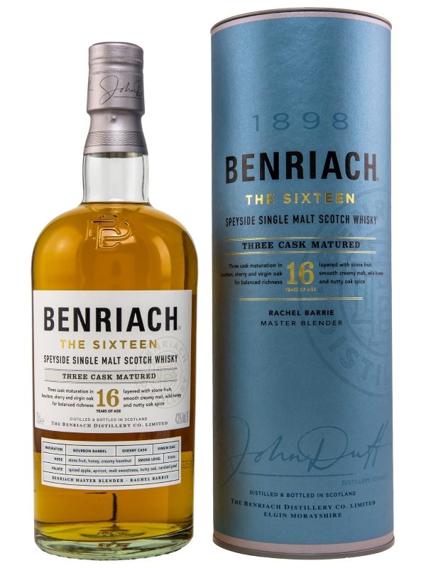 Benriach 16 Jahre - The Sixteen - Three Cask Matured - Speyside Single Malt Scotch Whisky Benriach 16 Jahre - The Sixteen - Three Cask Matured - Speyside Single Malt Scotch Whisky
