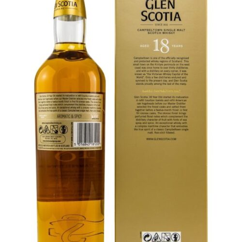 Glen Scotia 18 Jahre - 1st Fill Oloroso Casks - Single Malt Scotch Whisky - neue Ausstattung R Glen Scotia 18 Jahre - 1st Fill Oloroso Casks - Single Malt Scotch Whisky - neue Ausstattung