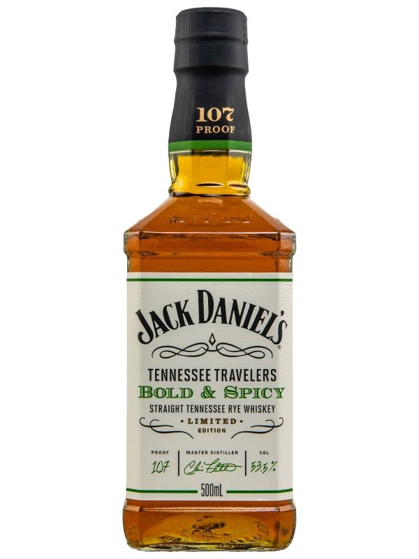 Jack Daniels - Bold & Spicy - 107 Proof - Tennessee Travelers - Limited Edition - Straight Tennessee Rye Whiskey