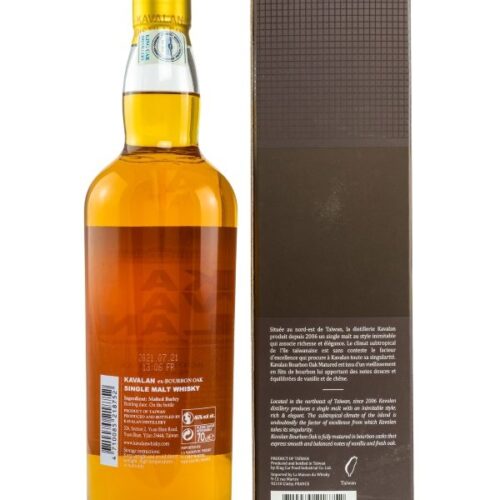 Kavalan Bourbon Oak Matured Single Malt Whisky