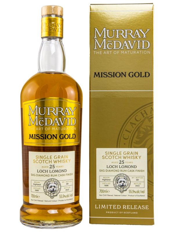 Loch Lomond 25 Jahre - Vintage 1996 - SXG Diamond Rum Cask Finish - Murray McDavid - Mission Gold - Limited Release - Highland Single Malt Scotch Whisky