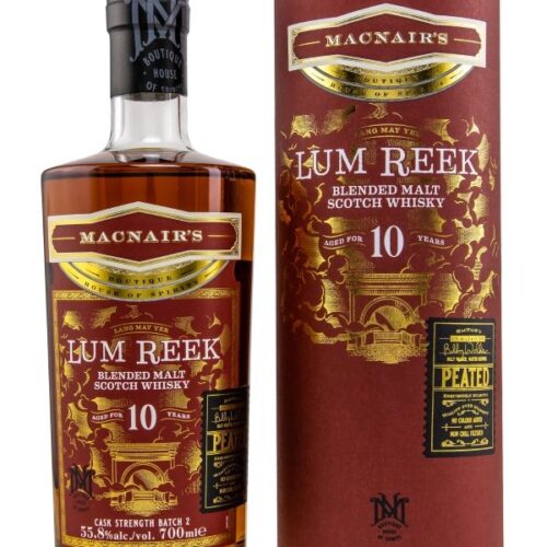 MacNairs Lum Reek - 10 Jahre - Peated - Cask Strength Batch 2 - Boutique House of Spirits - Blended Malt Scotch Whisky MacNairs Lum Reek - 10 Jahre - Peated - Cask Strength Batch 2 - Boutique House of Spirits - Blended Malt Scotch Whisky