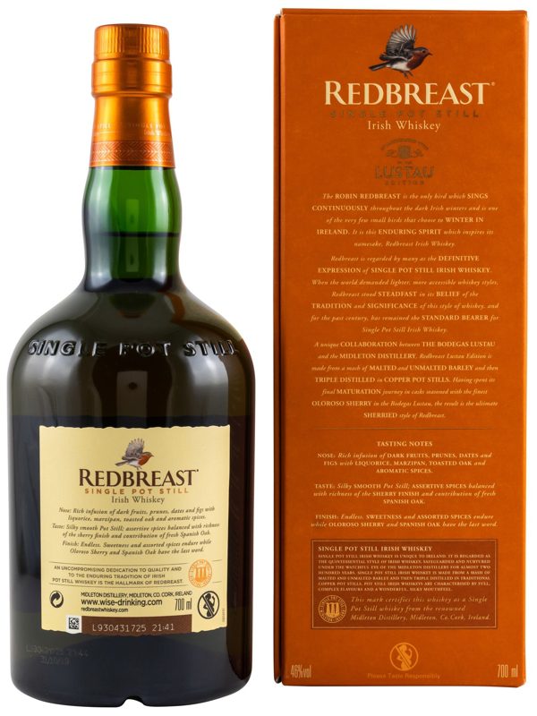 Redbreast - Lustau Edition - Sherry Finish - Single Pot Still Irish Whiskey