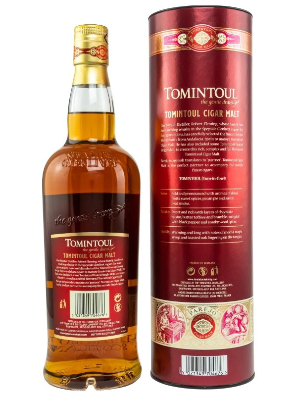 Tomintoul Cigar Malt Oloroso Sherry Cask Speyside Single Malt Scotch Whisky